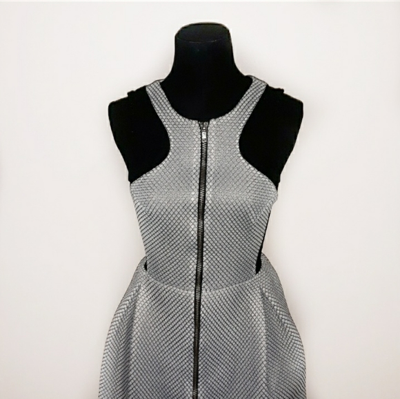 River Island Black Grey Zipped Skater Dres… - Picture 4 of 8